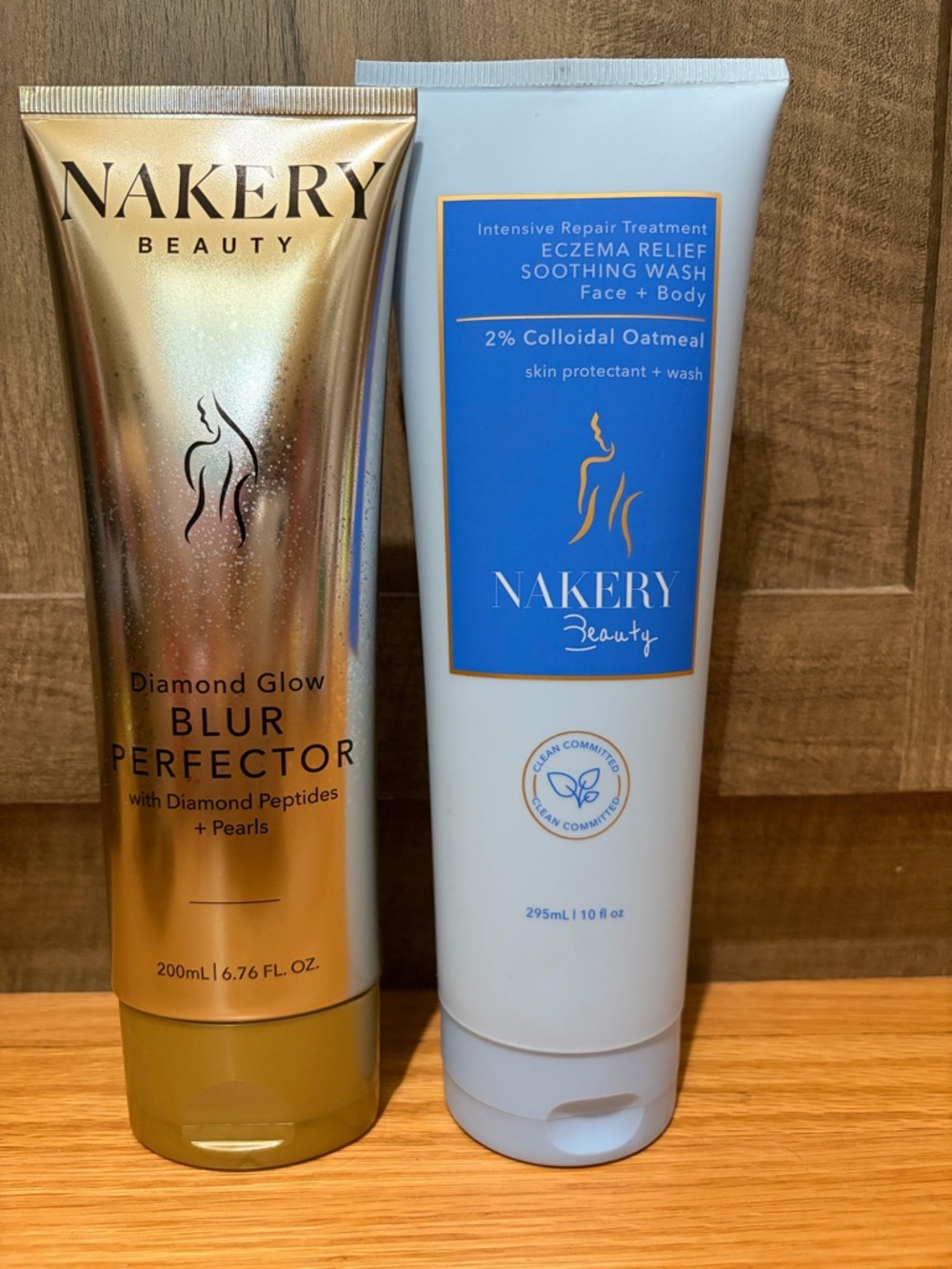 Nakery Body Wash & Glow Perfector Set - Gold & White